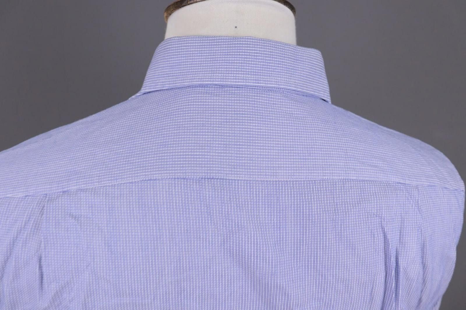 Designer Boggi Milano Tailored Fit Blue Button Down Shirt 41 / 16 Size US M / EU 48-50 / 2 - 12 Thumbnail