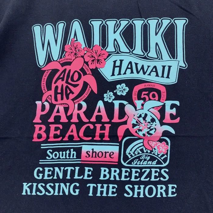 Vintage WAIKIKI HAWAII ALOHA Paradise Beach South Shore Tee Shirt Size XL / US 12-14 / IT 48-50 - 3 Thumbnail