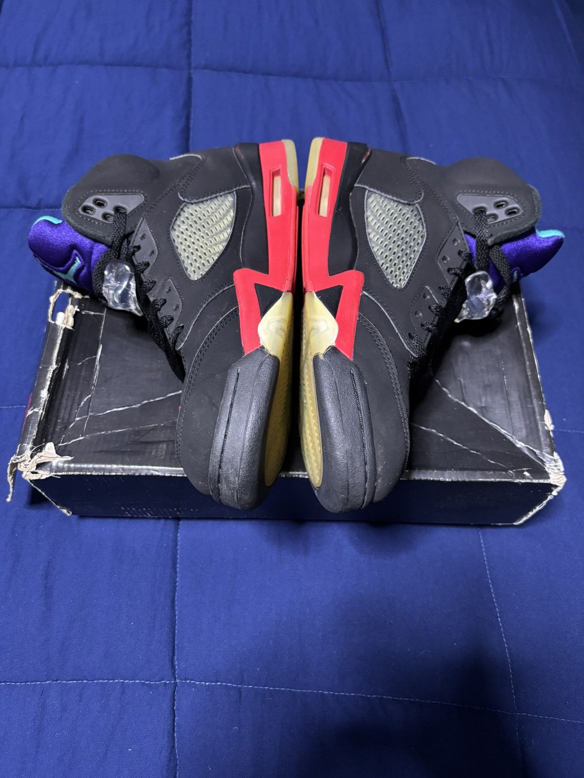 Jordan Brand Jordan 5 Retro Top 3 Black 2020 Size 9.5 Size US 9.5 / EU 42-43 - 4 Thumbnail