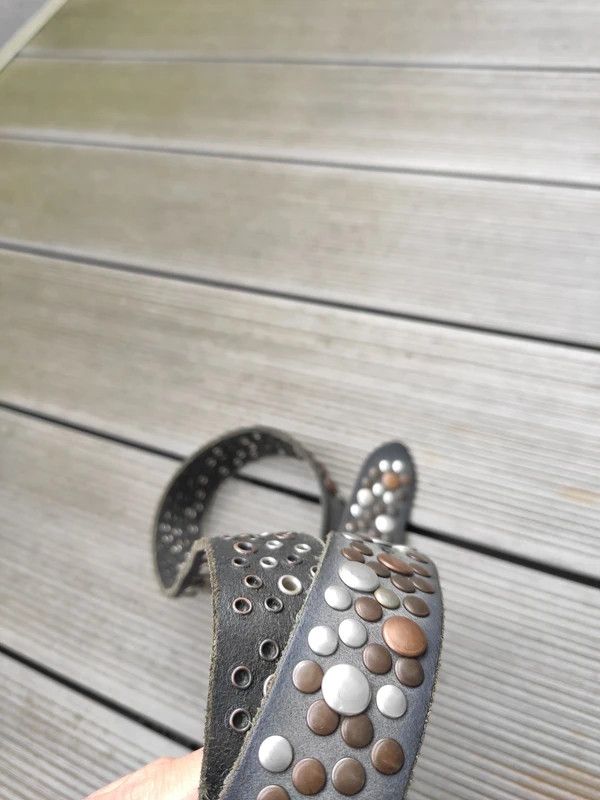 Vintage Vintage leather belt spiked avantgarde Size ONE SIZE - 3 Thumbnail