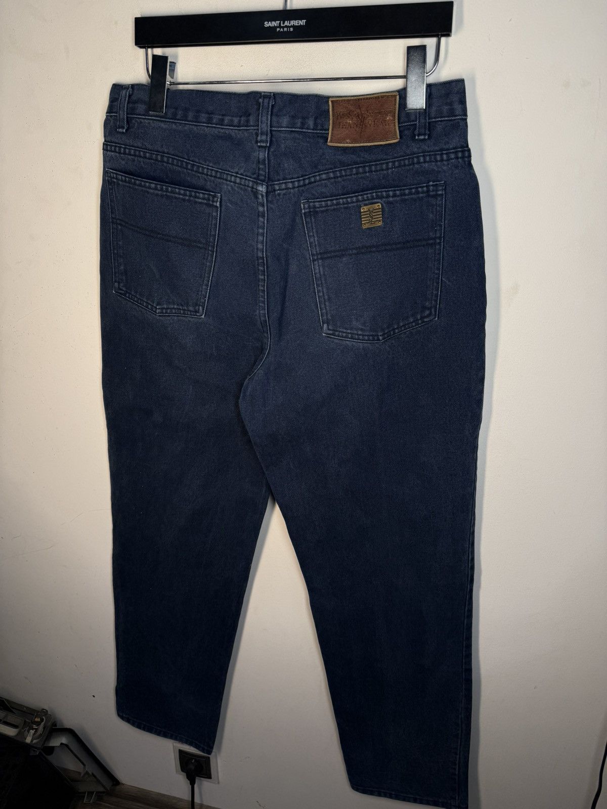Yves Saint Laurent 90s 34x34 Vintage YSL Jeans Denim Pants Metal Logo Selvedge Size US 34 / EU 50 - 18 Thumbnail