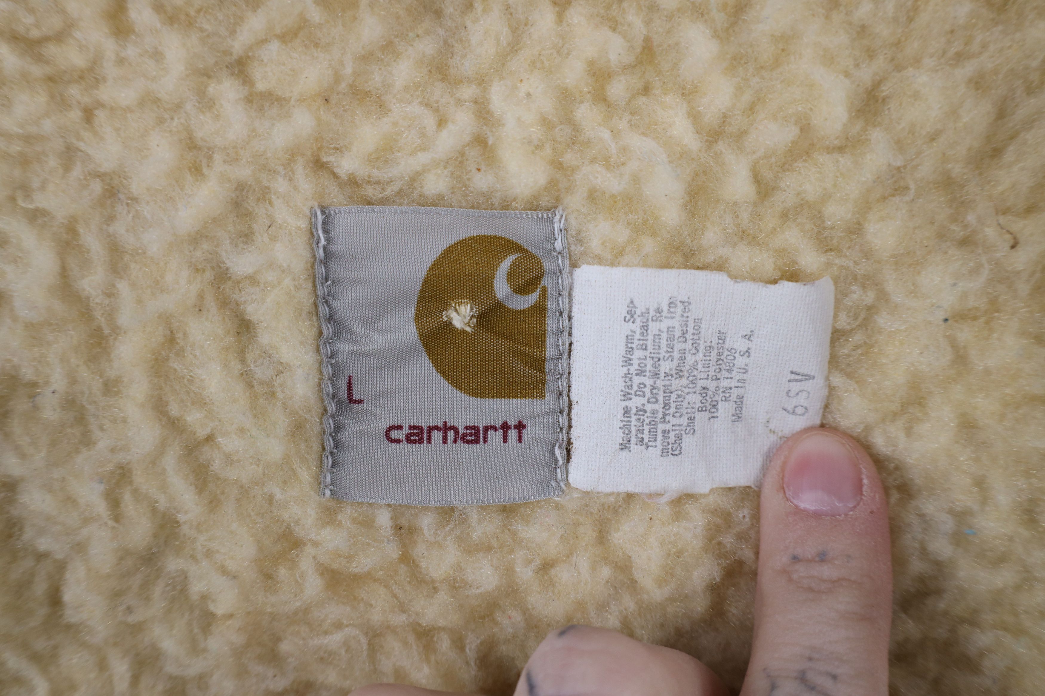 Carhartt × Vintage Vintage 80s 90s Carhartt Pile Fleece Lined Vest Jacket USA Size US L / EU 52-54 / 3 - 9 Thumbnail