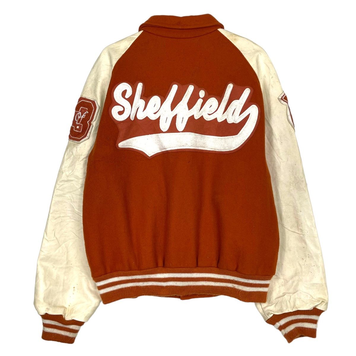 Vintage 💥90s FFA VARSITY BUTTON BOMBER JACKET Size US XL / EU 56 / 4 - 9 Thumbnail