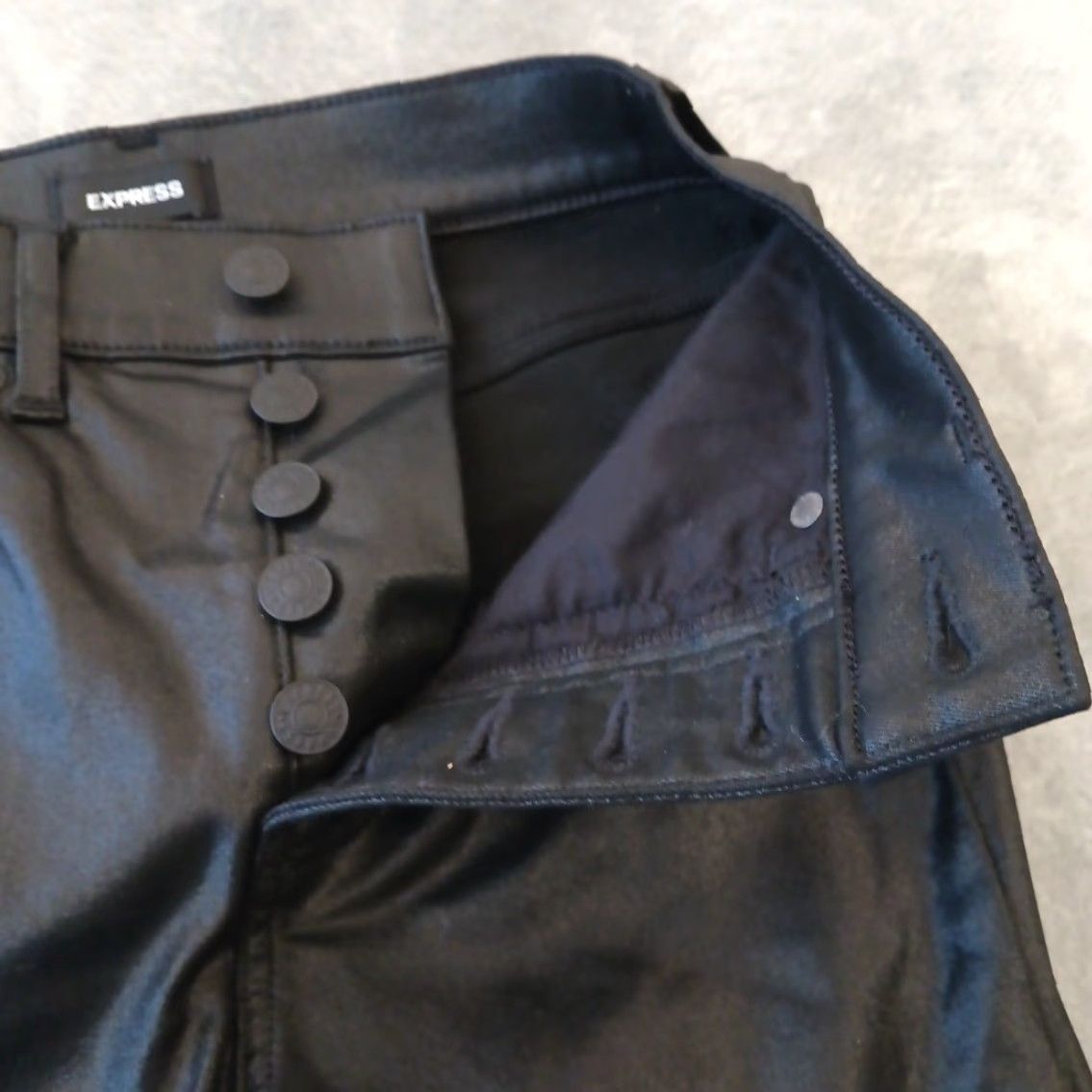 Express Express Womens Pants Skinny Ankle Black Size 0 Pockets Stretch Button Fly Vintage? No. Size 25" / US 0 / IT 36 - 5 Thumbnail