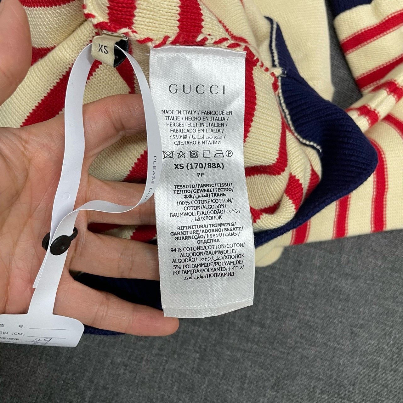 Gucci Gucci Red and white striped logo sweater 2501-Nextarrow Size US XS / EU 42 / 0 - 4 Thumbnail