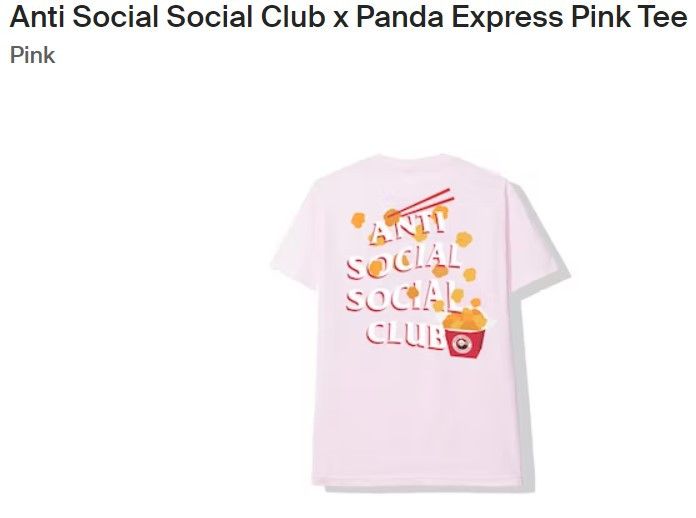 Anti Social Social Club Anti Social Social Club x Panda Express Pink Tee Size US L / EU 52-54 / 3 - 4 Thumbnail