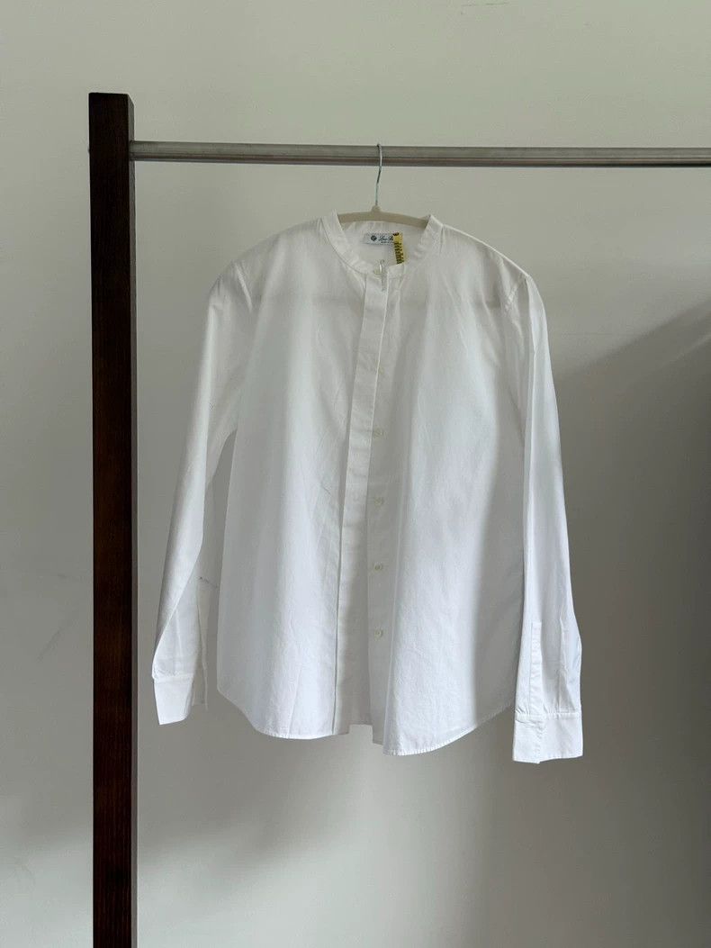 Loro Piana LORO PIANA White collar shirt Size XS / US 0-2 / IT 36-38 - 1 Thumbnail