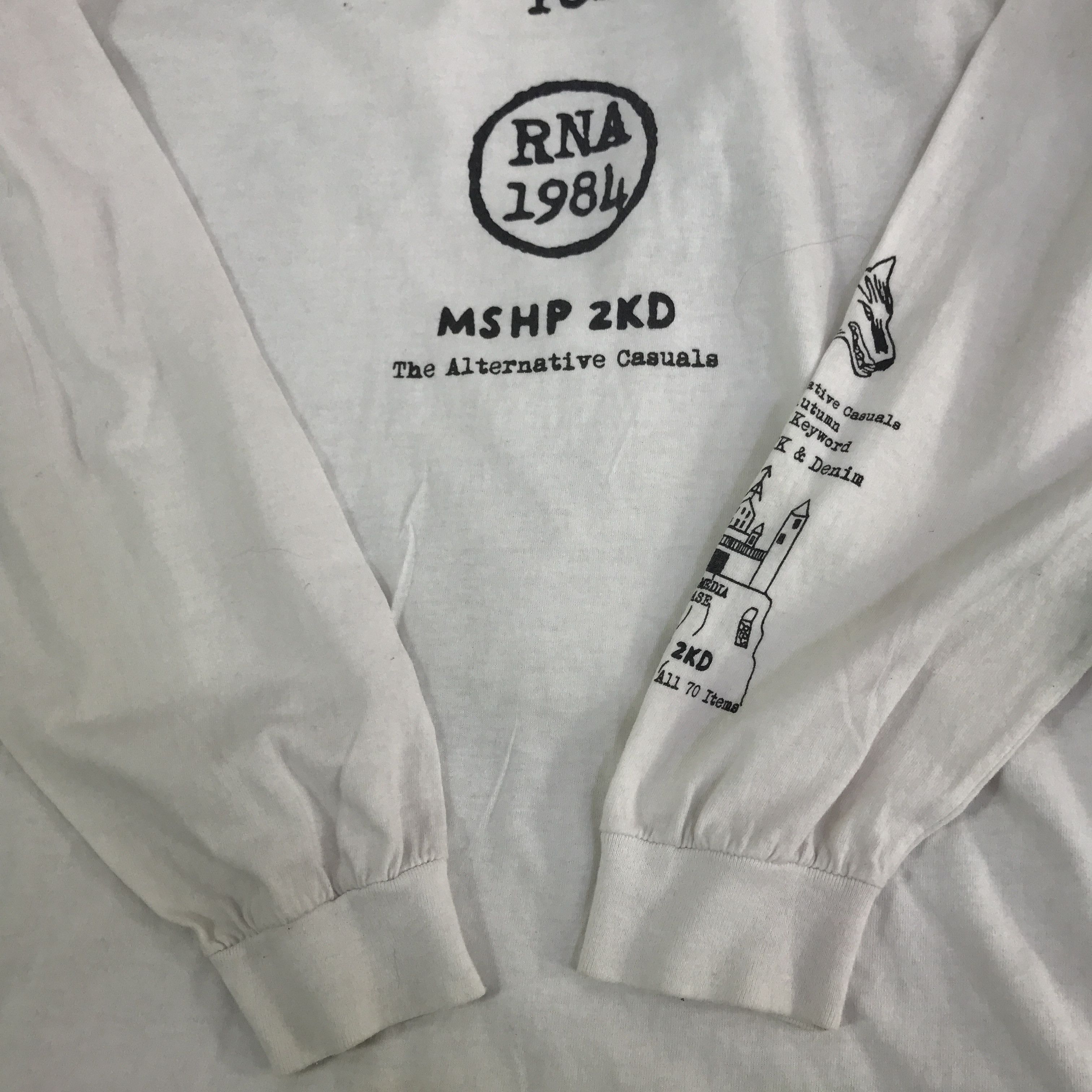 Japanese Brand Rna japan alternative 1984 long sleeve t-shirt K117B4 Size US M / EU 48-50 / 2 - 8 Thumbnail