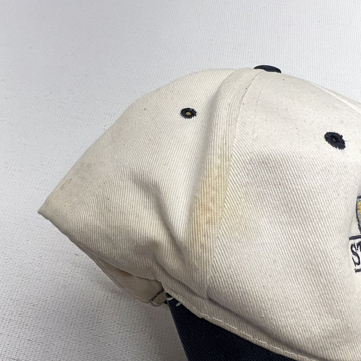 Vintage VTG State Police Hat Beige New Jersey Blue Snap Back Logo Size ONE SIZE - 17 Thumbnail