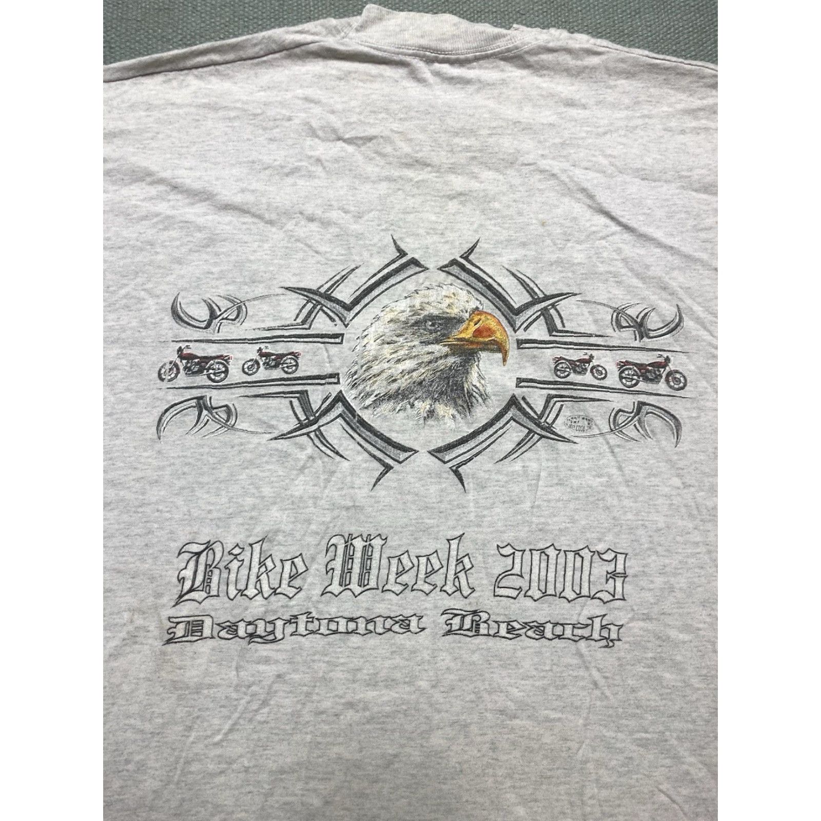 Harley Davidson VINTAGE Harley-Davidson T-Shirt Men XXL Gray Daytona Beach Bike Week 2003 Eagle Y2K Beach 2003 Harley-Davidson Mens XXL Gray Beach T-Shirt Size US XXL / EU 58 / 5 - 2 Thumbnail