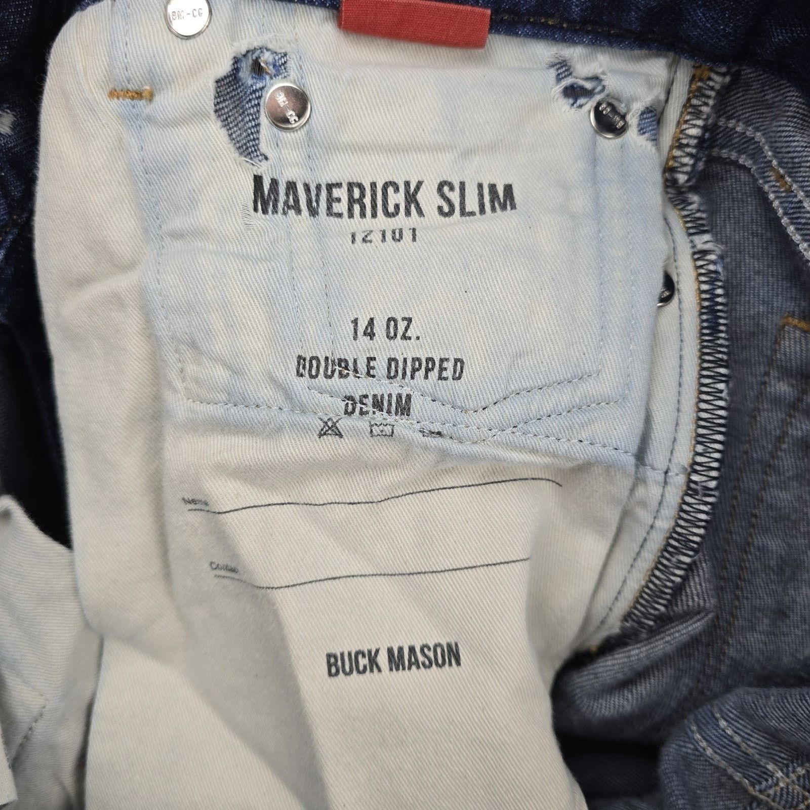 Buck Mason Buck Mason Jeans 32X28 Maverick Slim Denim *FLAWS* Size US 32 / EU 48 - 8 Thumbnail