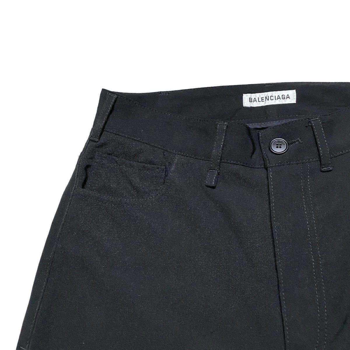 Balenciaga FW21 Balenciaga Black Wool Flare Pants Size 27" / US 4 / IT 40 - 4 Thumbnail