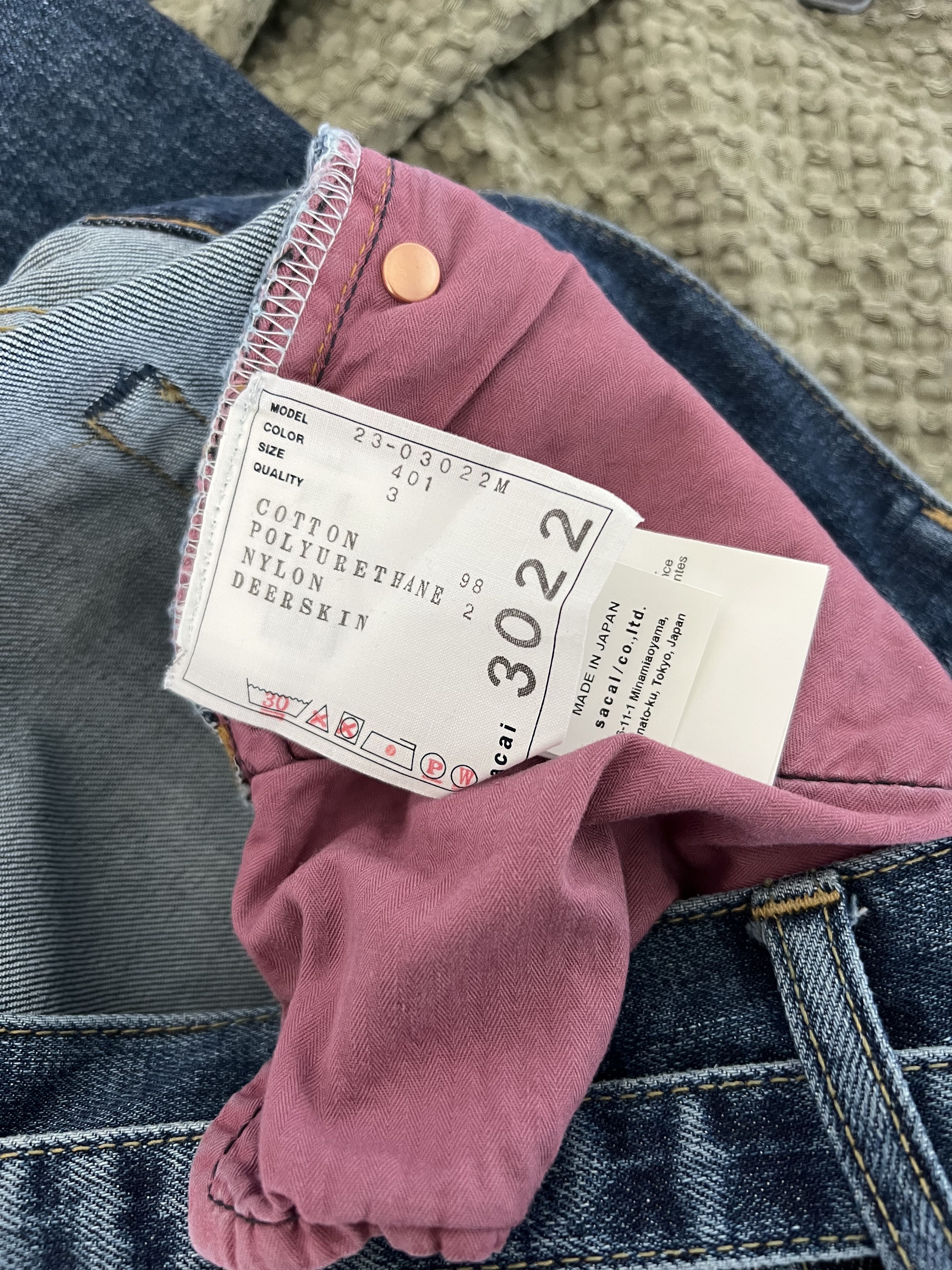 Sacai Sacai Slim Denim Jeans in Blue Size US 33 - 9 Thumbnail