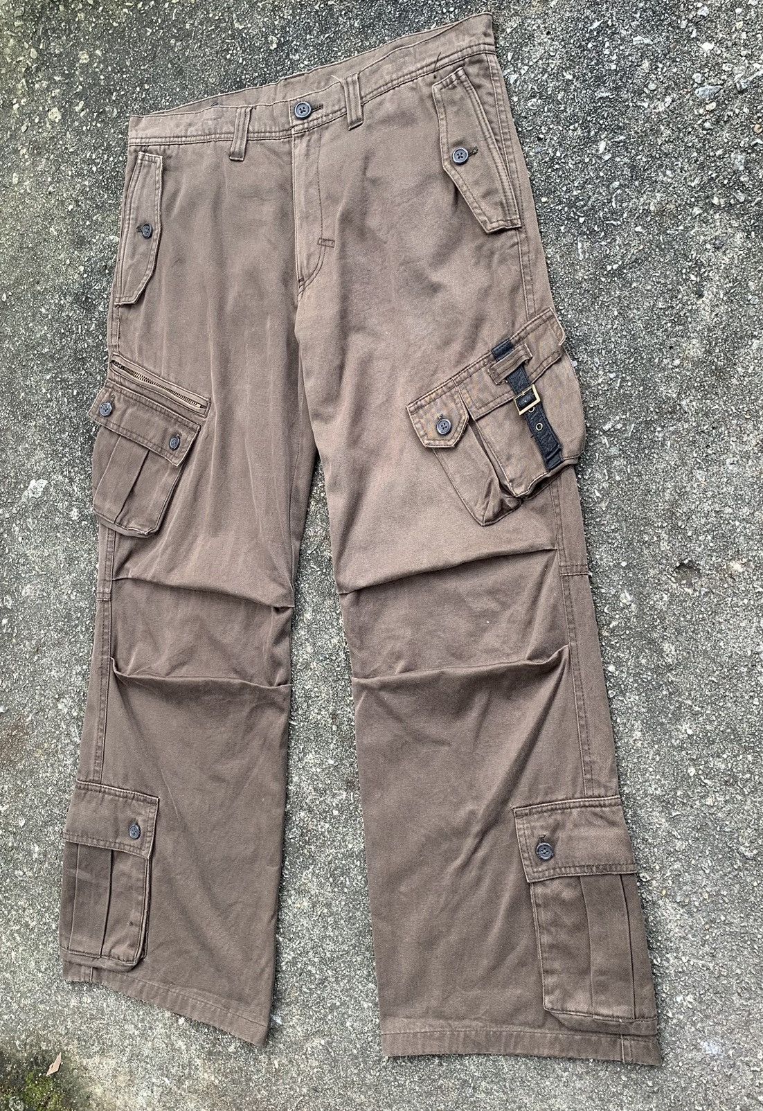 Japanese Brand × Tornado Mart Rare Tornado Mart Multipocket Flare Cargo Pants Size US 33 - 4 Thumbnail