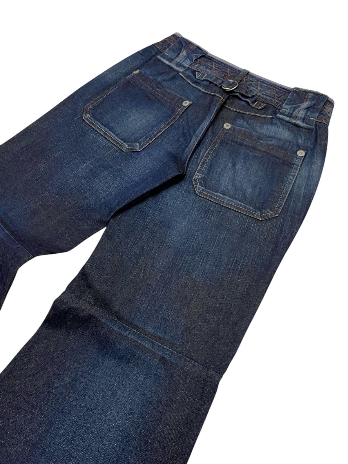 Marithe + Francois Girbaud 💃 Francois Girbaud Flare Wide Leg Palazzo Denim Jeans Size 29" - 7 Thumbnail