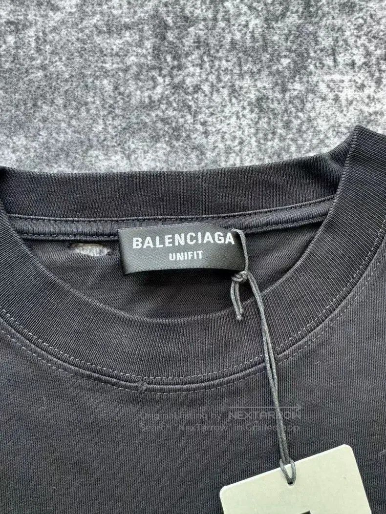 Balenciaga Balenciaga Black Distressed Short Sleeve. Size US XS / EU 42 / 0 - 4 Thumbnail