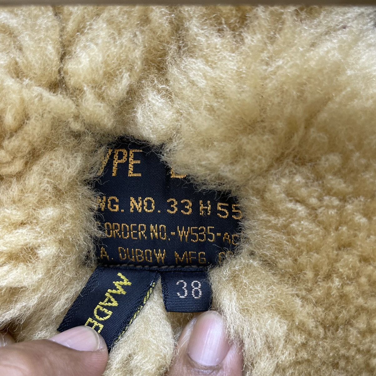 Genuine Leather 🔥Vtg JA Dubow Mfg Type B3 Shearling Leather Jacket Size US S / EU 44-46 / 1 - 13 Thumbnail