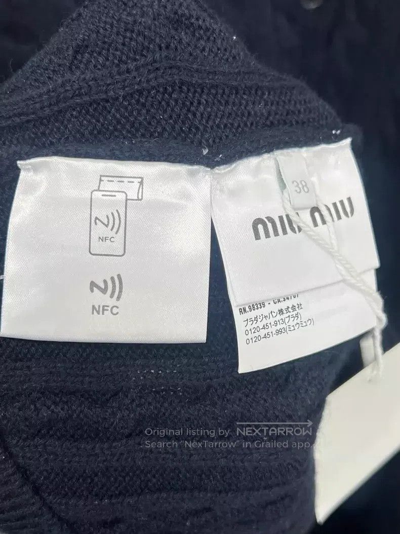 Miu Miu Miu Miu 38 Tibetan blue hemp pattern POLO knitted sweater Size M / US 6-8 / IT 42-44 - 4 Thumbnail