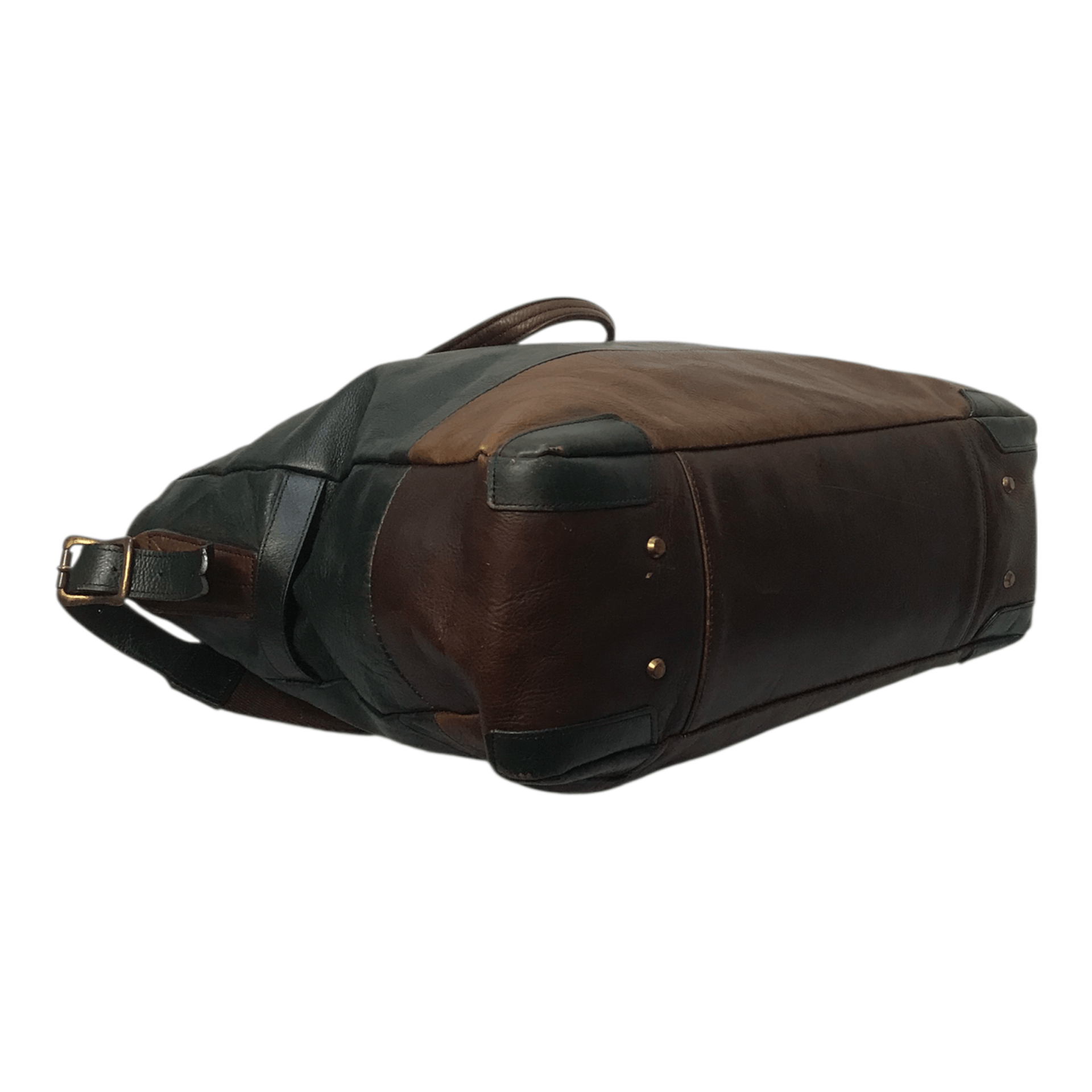 MasterPiece Masterpiece Dark Green Leather Tote/Sling Bag Size ONE SIZE - 13 Thumbnail