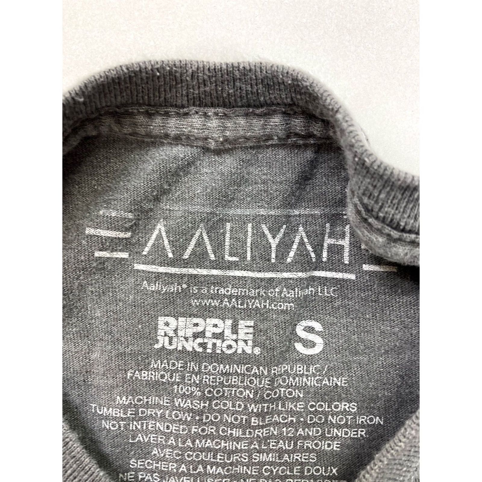 Ripple Junction Aaliyah Princess Of R&B Graphic T-shirt Women Small Gray Short Sleeve Music Shirt Size S / US 4 / IT 40 - 5 Thumbnail