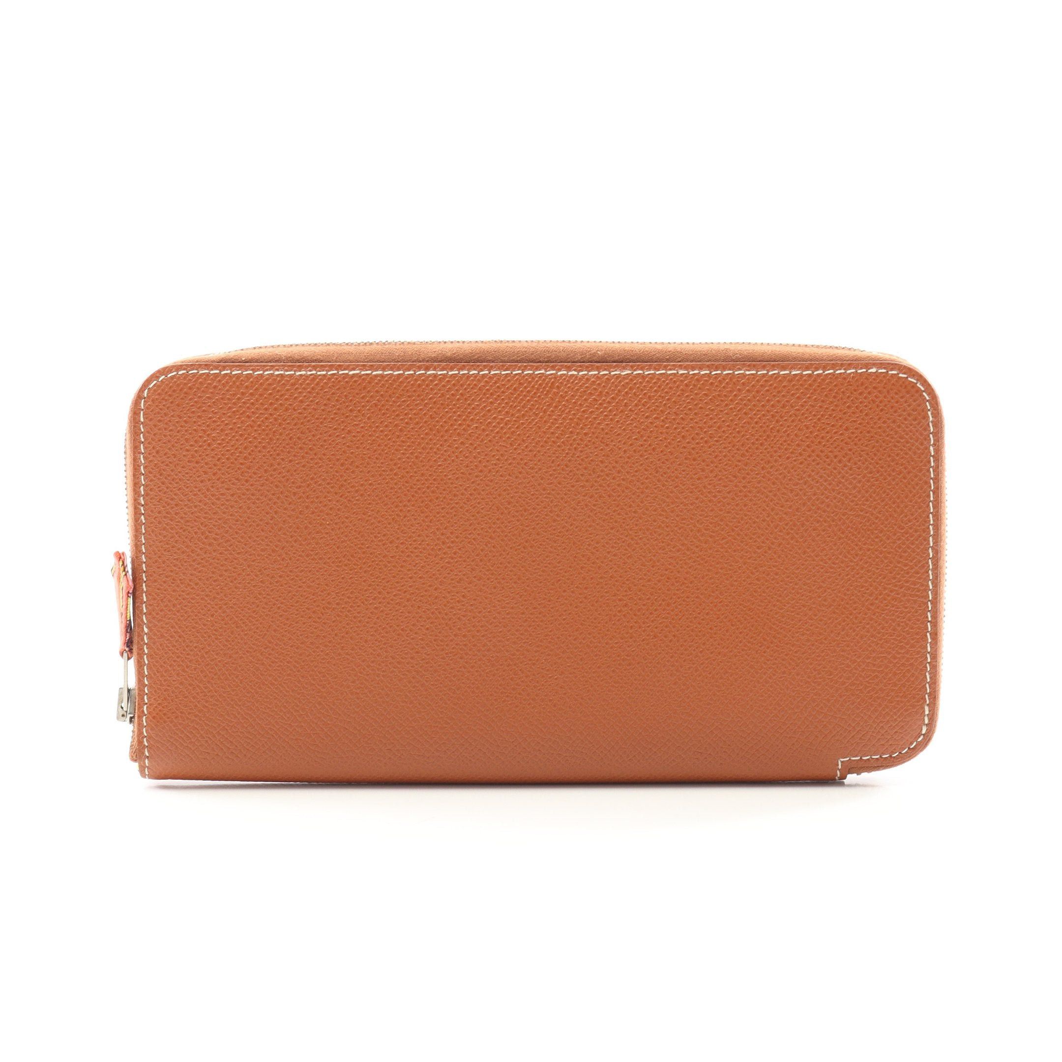 Hermes Hermes Azap Long Silk In Cognac Round Zipper Wallet Veau Epsom Light Brown Silver Hardware □ R Stamp Size ONE SIZE - 1 Thumbnail