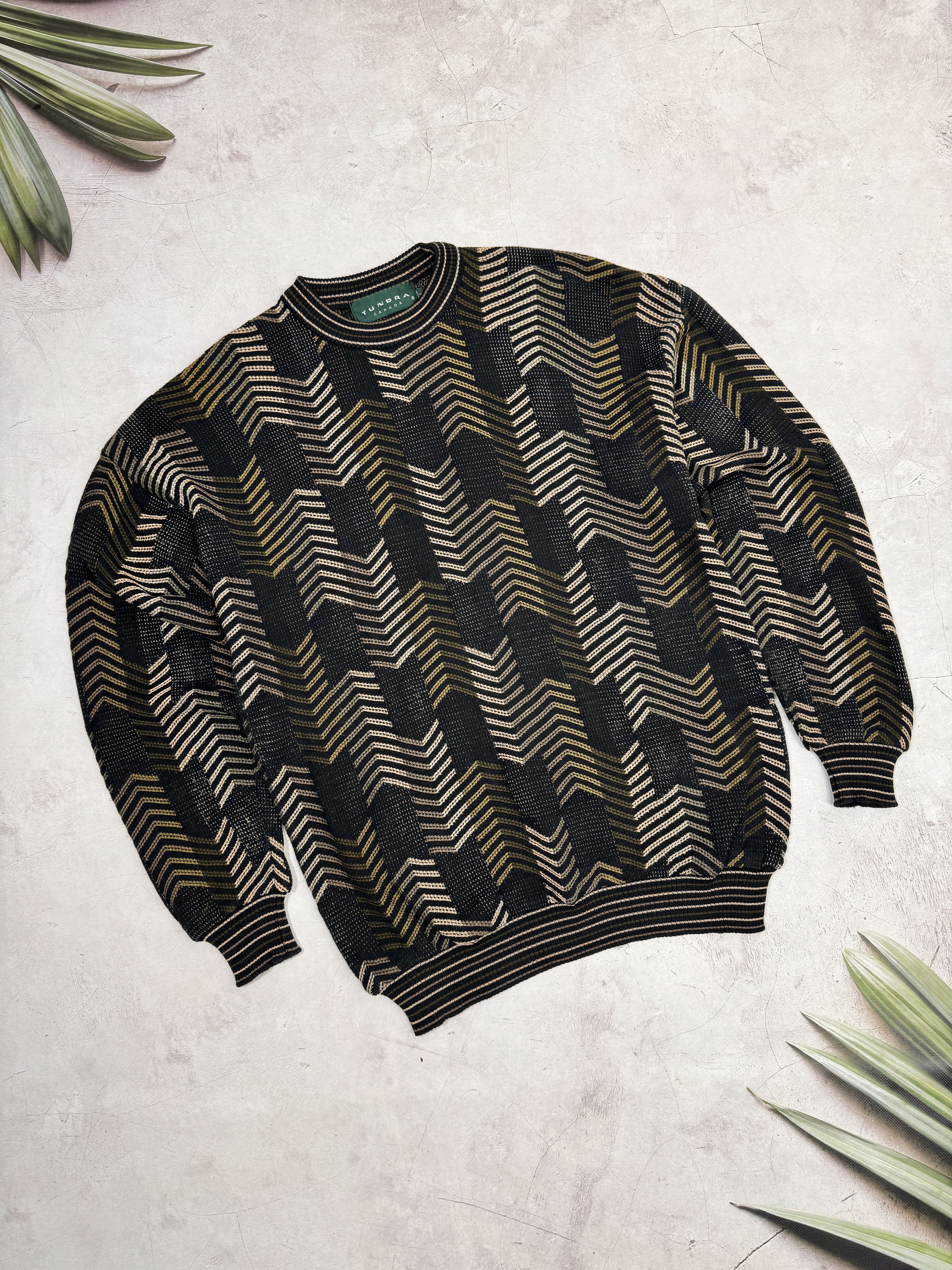 Tundra Canada × Vintage Tundra Canada Sweater Cable Knit Geometric Abstraction Size US L / EU 52-54 / 3 - 4 Thumbnail