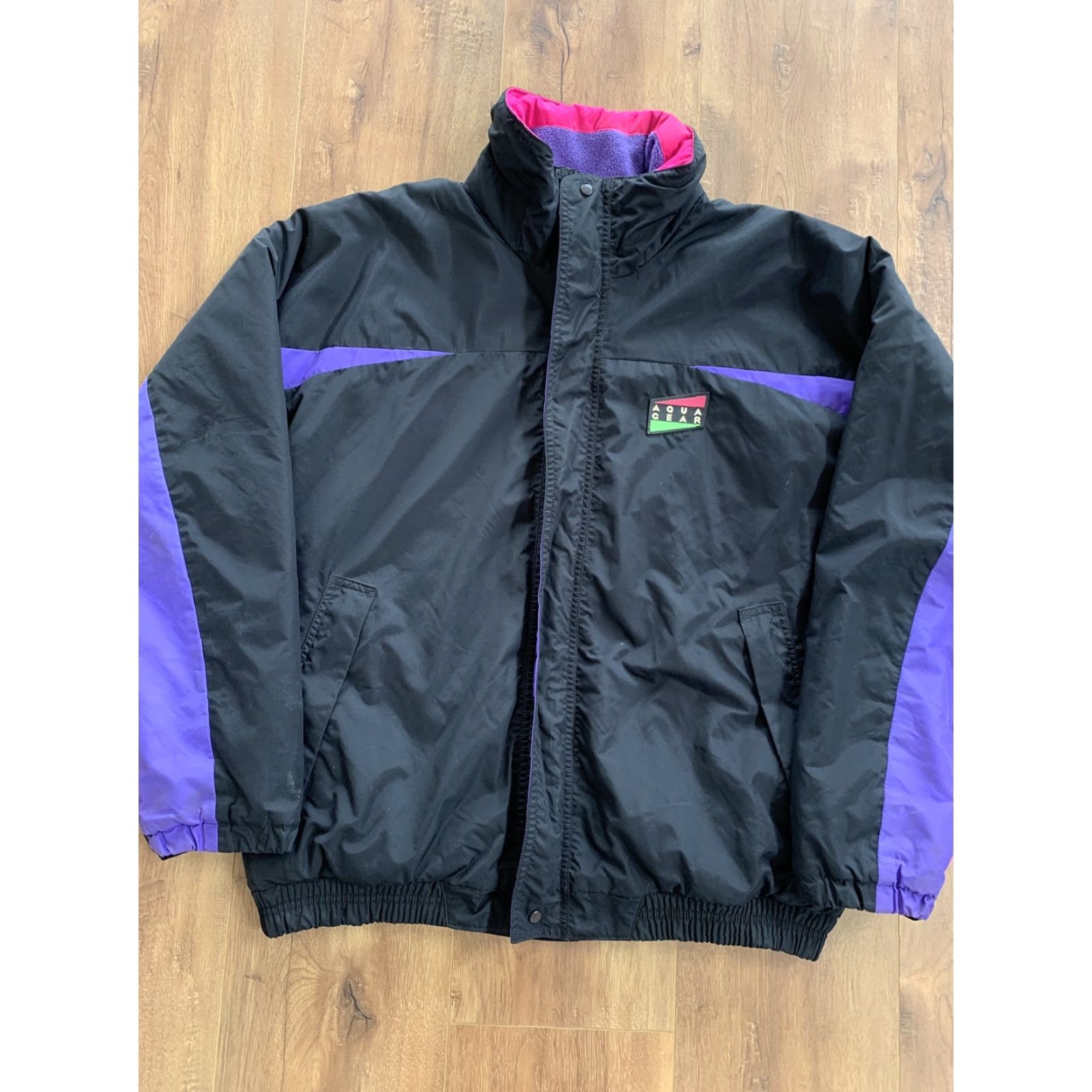 Nike VINTAGE Nike Aqua Gear Puffer Jacket Mens Large VTG RARE Swoosh Pink Purple Size US L / EU 52-54 / 3 - 2 Thumbnail