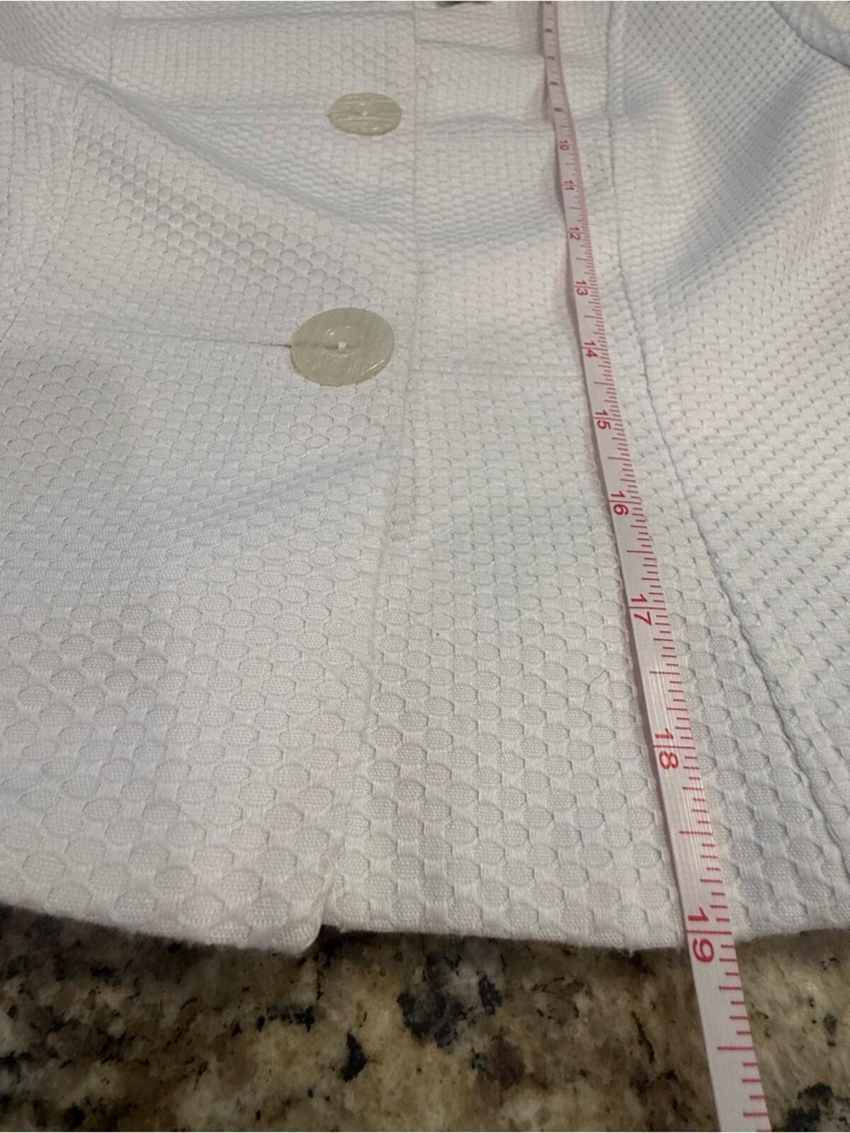 Other Jessica Ash white crop honeycomb textured blazer jacket SZ 4 Size S / US 4 / IT 40 - 11 Thumbnail