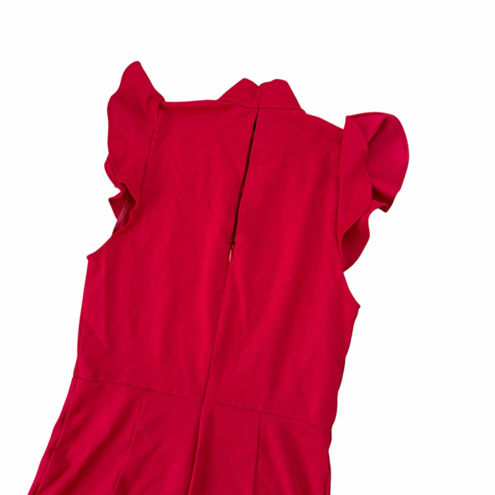Amanda Uprichard Amanda Uprichard Red Davina Flare Jumpsuit Sz L Size 34" / US 12 / IT 48 - 4 Thumbnail