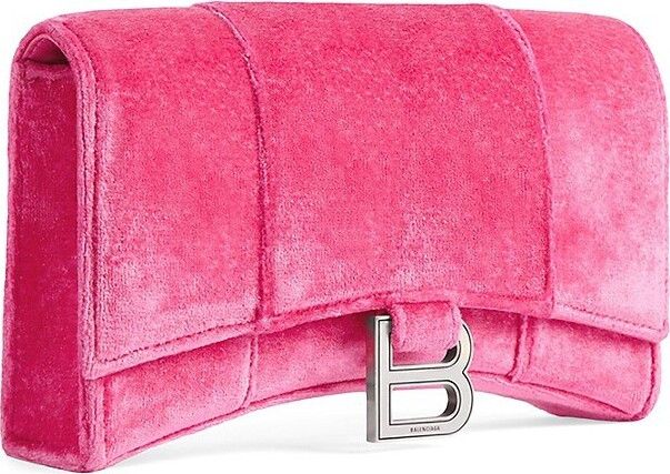Balenciaga o1s1rm1124 Size: OS / Hourglass Wallet On Chain Velvet Size ONE SIZE - 4 Thumbnail