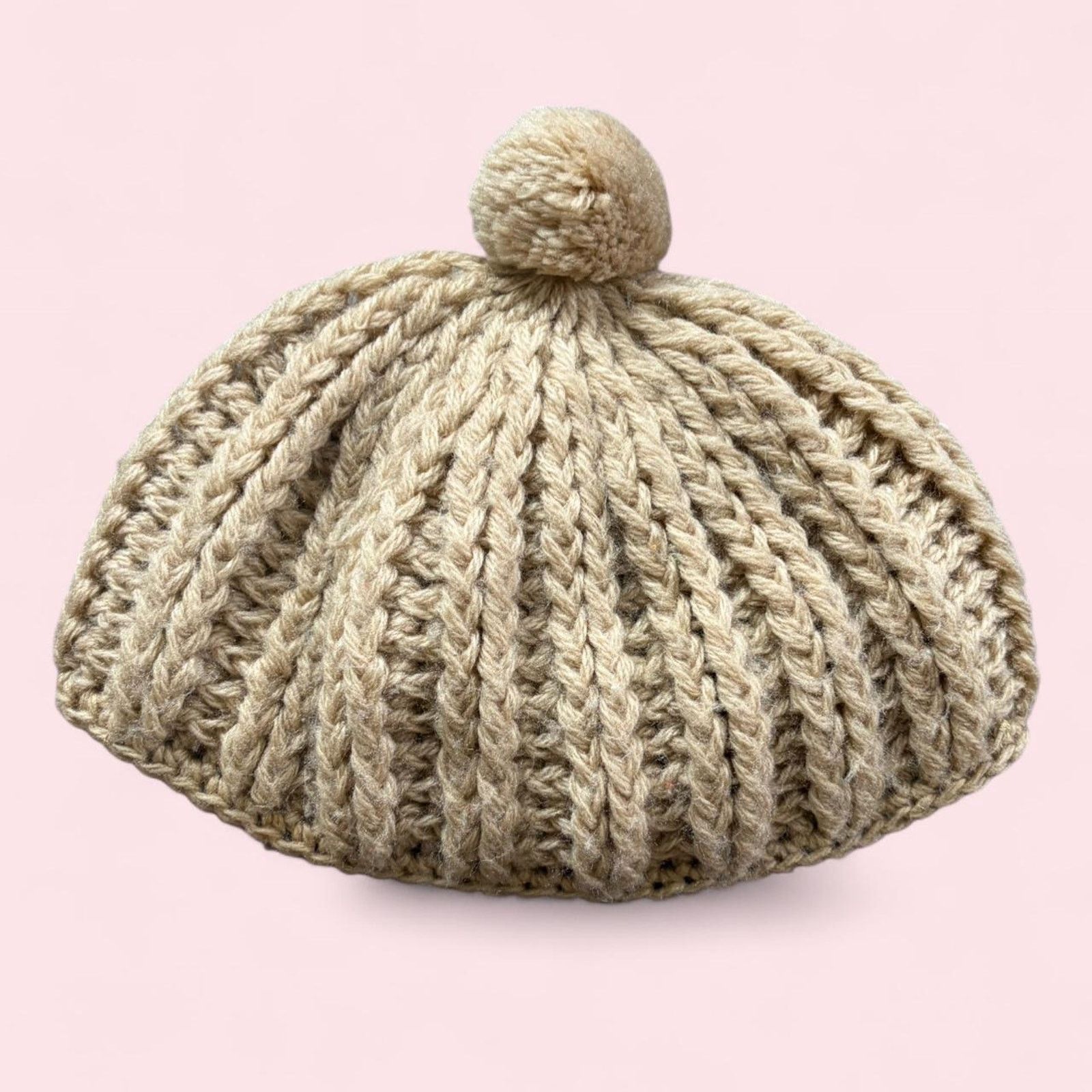 Other Cream knit beanie Size ONE SIZE - 1 Thumbnail