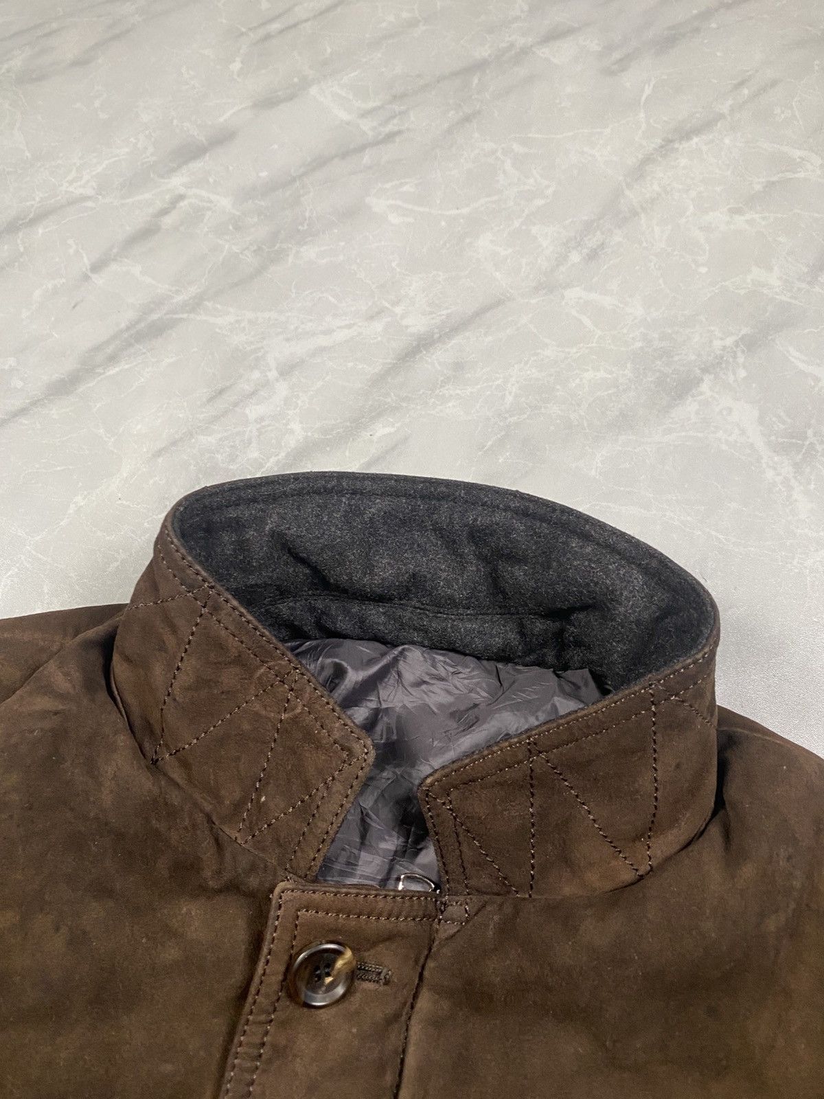 Japanese Brand Vintage Japanese Western Brown Suede Trucker Jacket Size US S / EU 44-46 / 1 - 7 Thumbnail