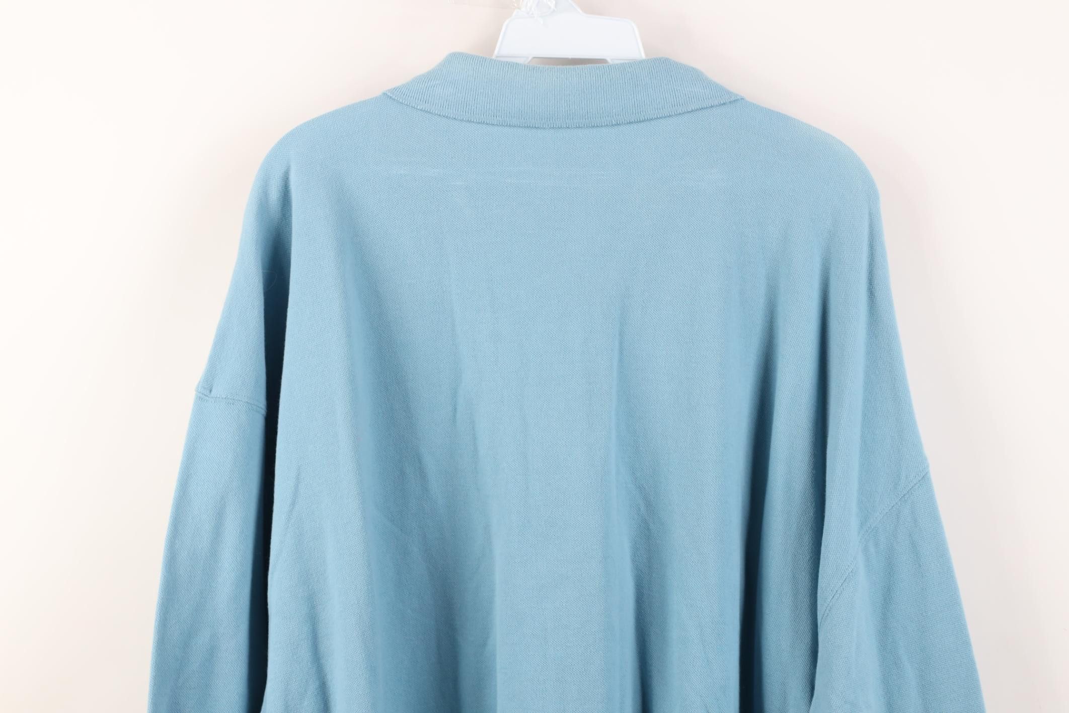 Nike Vintage 90s Nike Monochrome Knit Golf Polo Shirt Light Blue Size US XXL / EU 58 / 5 - 12 Thumbnail