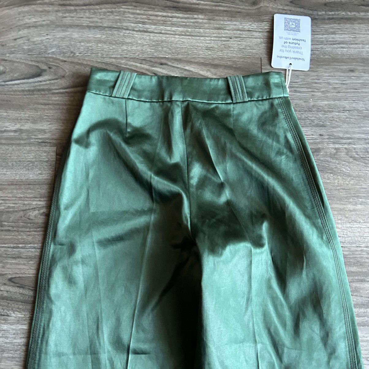 Acne Studios Acne Studios Dark Green Satin Slacks 28/30 Size 28" / US 6 / IT 42 - 7 Thumbnail