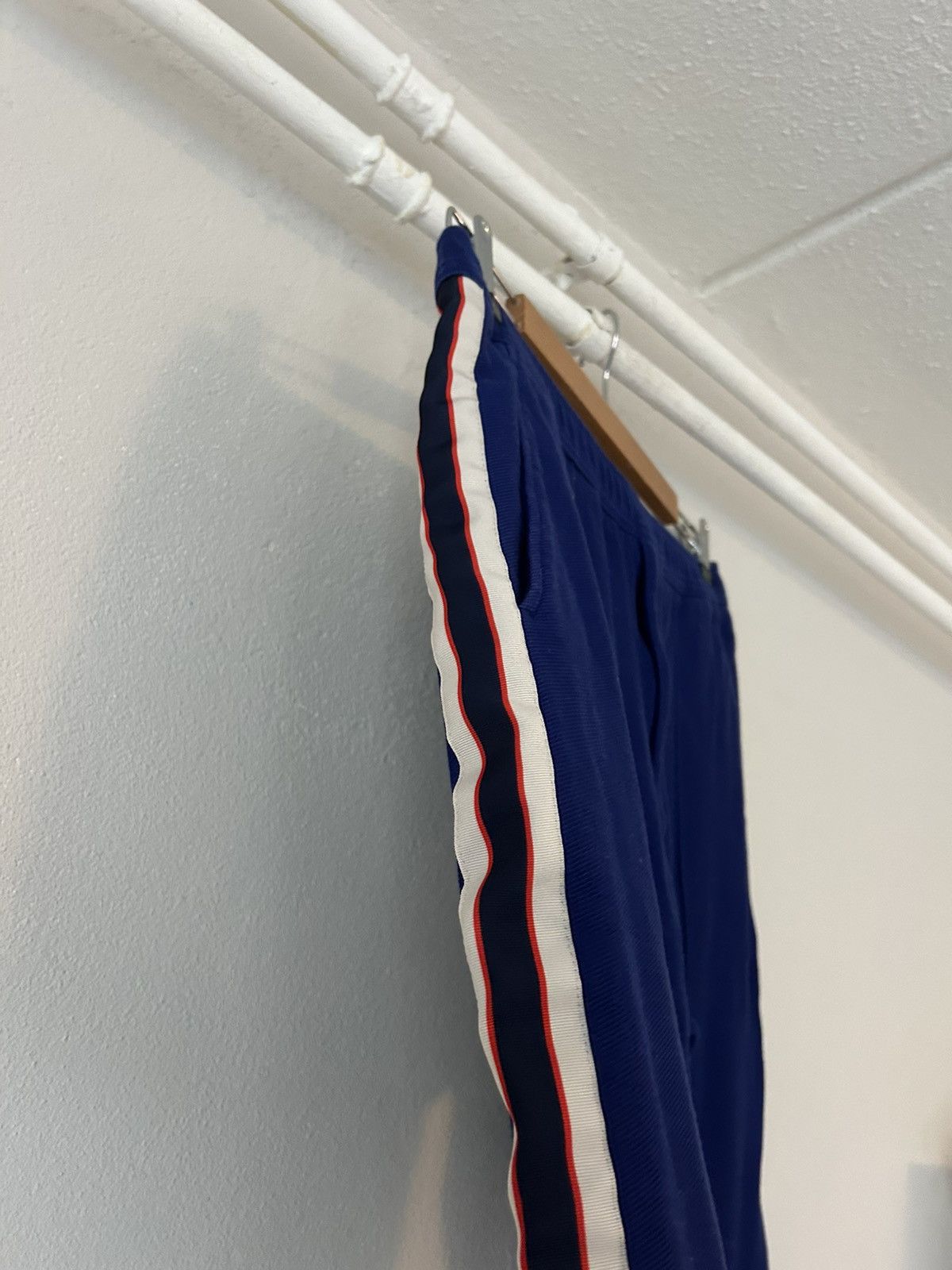Gucci Blue Jersey Track Pants with Logo Stripes Size US 32 / EU 48 - 3 Thumbnail
