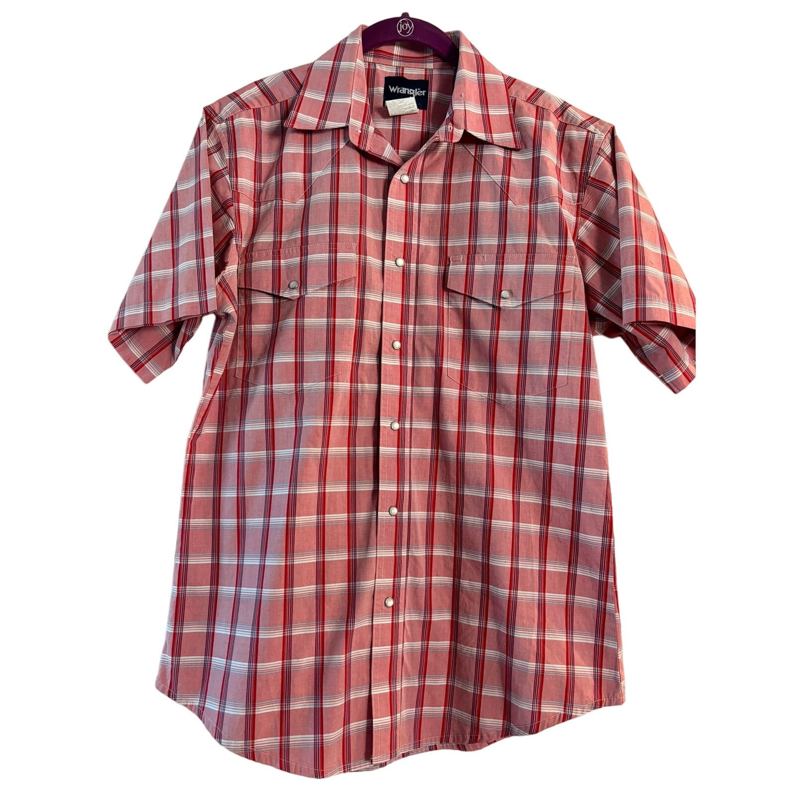 Wrangler Wrangler Snap Shirt Button Down Short Sleeve Plaid Size M Size US M / EU 48-50 / 2 - 1 Thumbnail