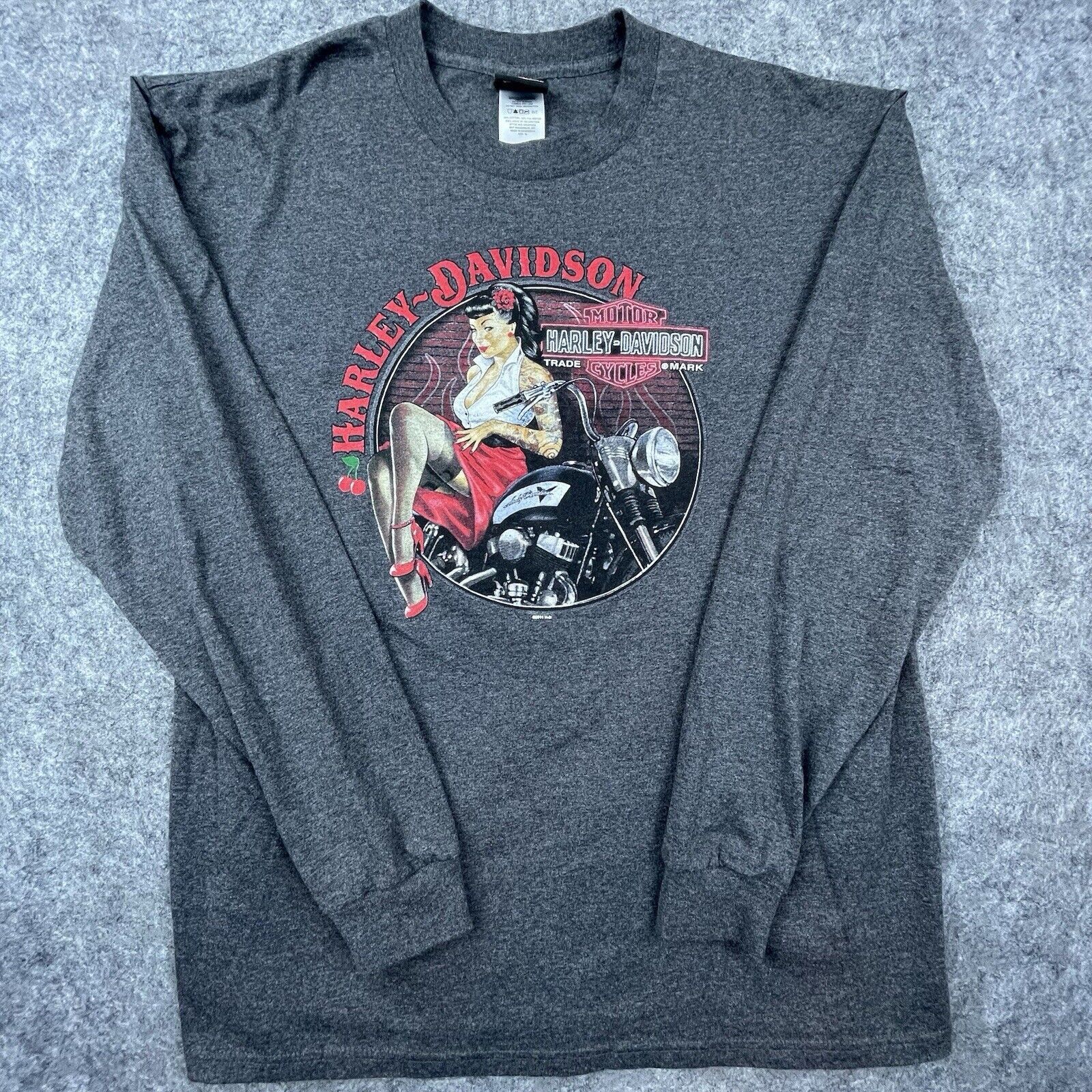 Harley Davidson Harley Davidson Shirt XL Pin-Up Girl Flames Red Rock Vegas Size US XL / EU 56 / 4 - 1 Thumbnail