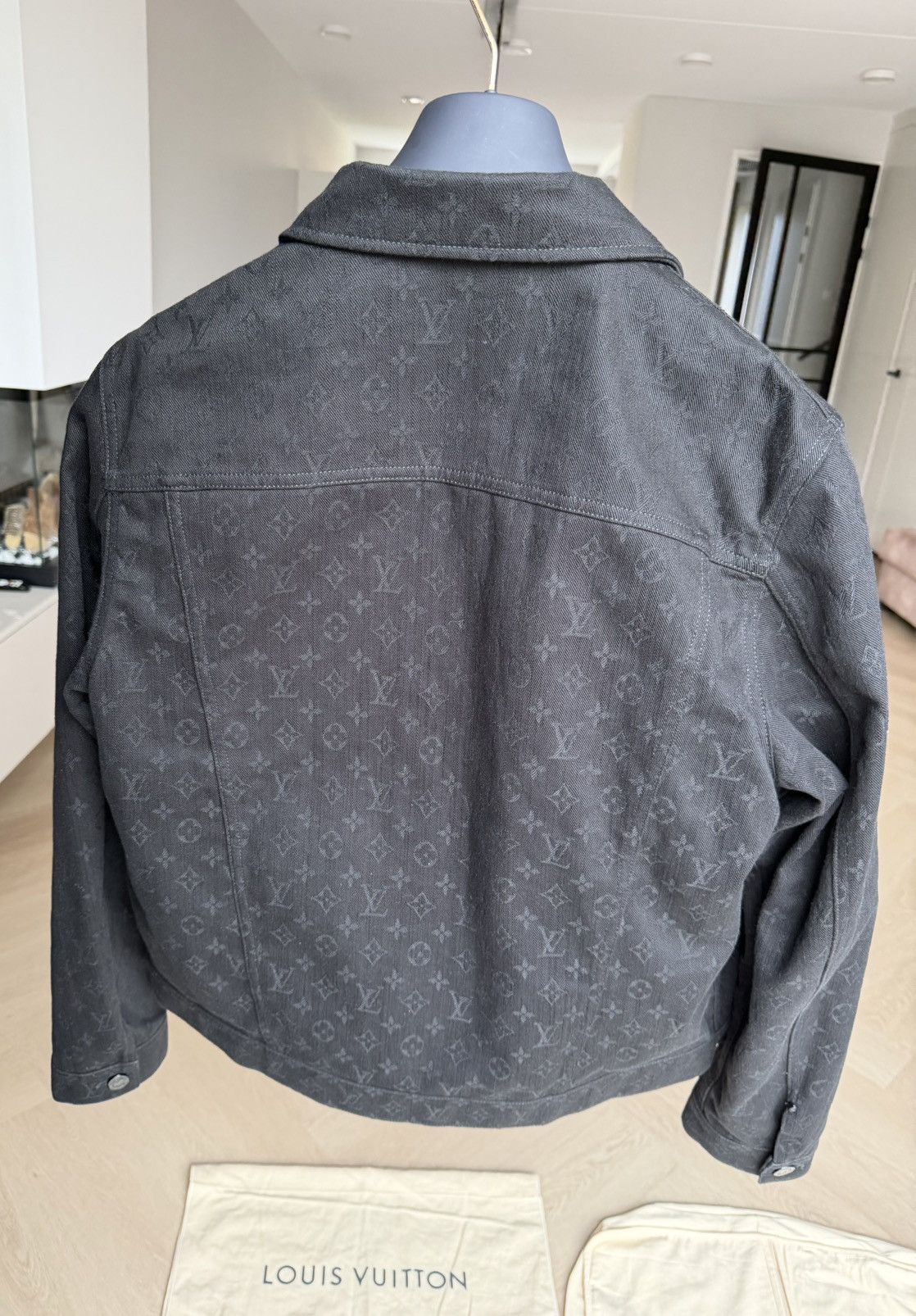 Louis Vuitton Louis Vuitton Monogram Denim Woven Trucker Jacket Black 50 Size US M / EU 48-50 / 2 - 2 Thumbnail