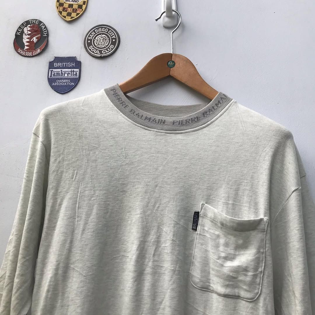 Designer × Pierre Balmain Pierre Balmain Round neck lined Font Crew Neck Size Large Size US L / EU 52-54 / 3 - 3 Thumbnail