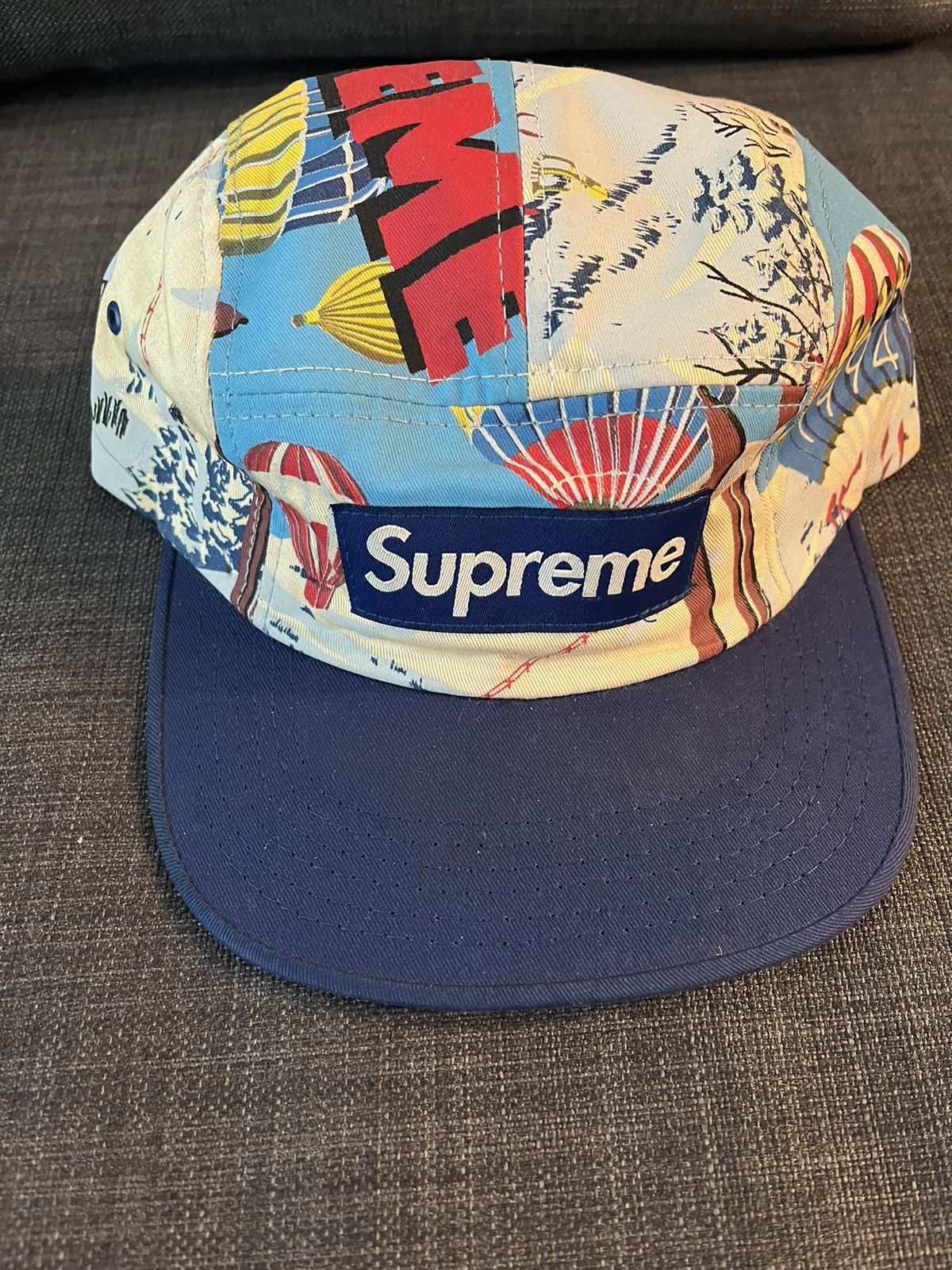 image of Supreme Balloon Lodge Camp Cap Fw08 in Blue, Men's