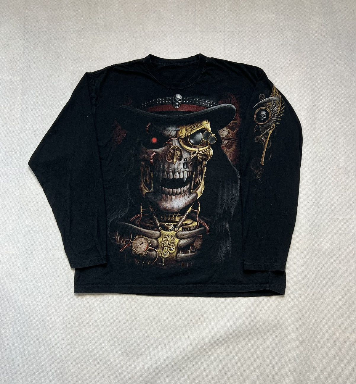 Vintage Longsleeve captain skull print vintage 90’s 00’s Size US XL / EU 56 / 4 - 1 Thumbnail
