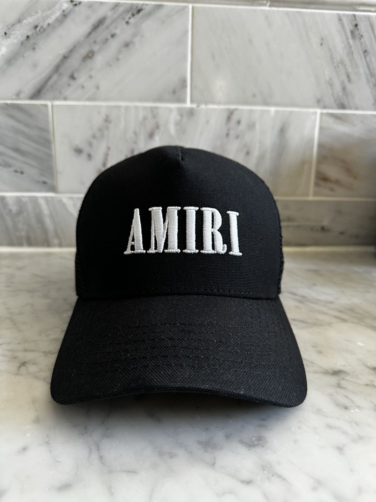 Amiri AMIRI Black Core Logo Trucker Hat Size ONE SIZE - 1 Thumbnail