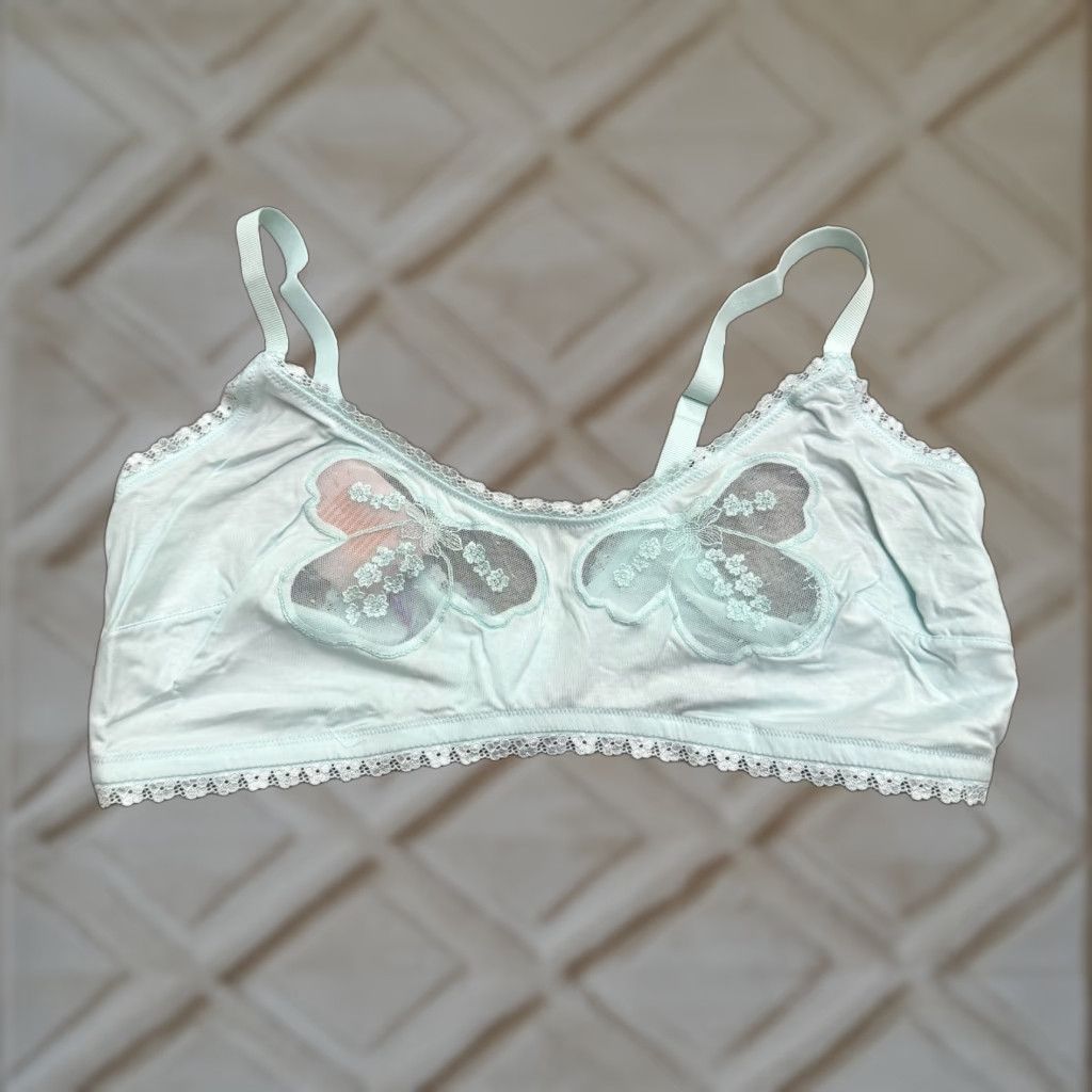 Vintage Savage Fenty By Rihanna Bralette Curvy 3X Seashell Blue Lace NWT Size ONE SIZE - 1 Thumbnail