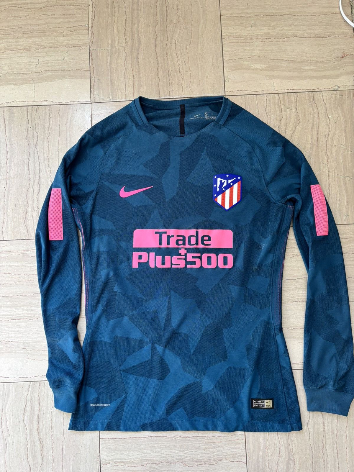 ATLETICO MADRID PLAYER ISSUE THIRD KIT 2017/18 LONG-SLEEVE