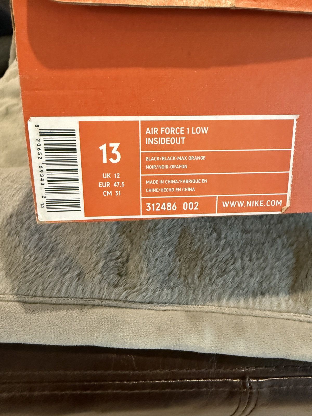 Nike Nike AF1 Low Insideout Max Orange Size 13 DS 2005 Size US 13 / EU 46 - 8 Thumbnail