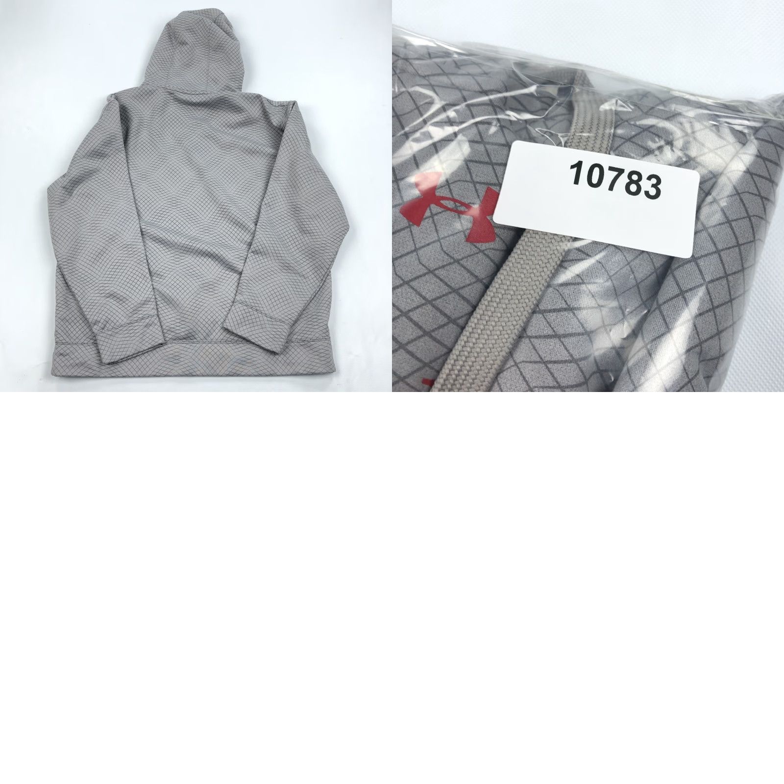 Under Armour Under Armour Hoodie Shirt Men L Gray Red Fleece Drawstring Logo Graphic Print College University Size US L / EU 52-54 / 3 - 8 Thumbnail