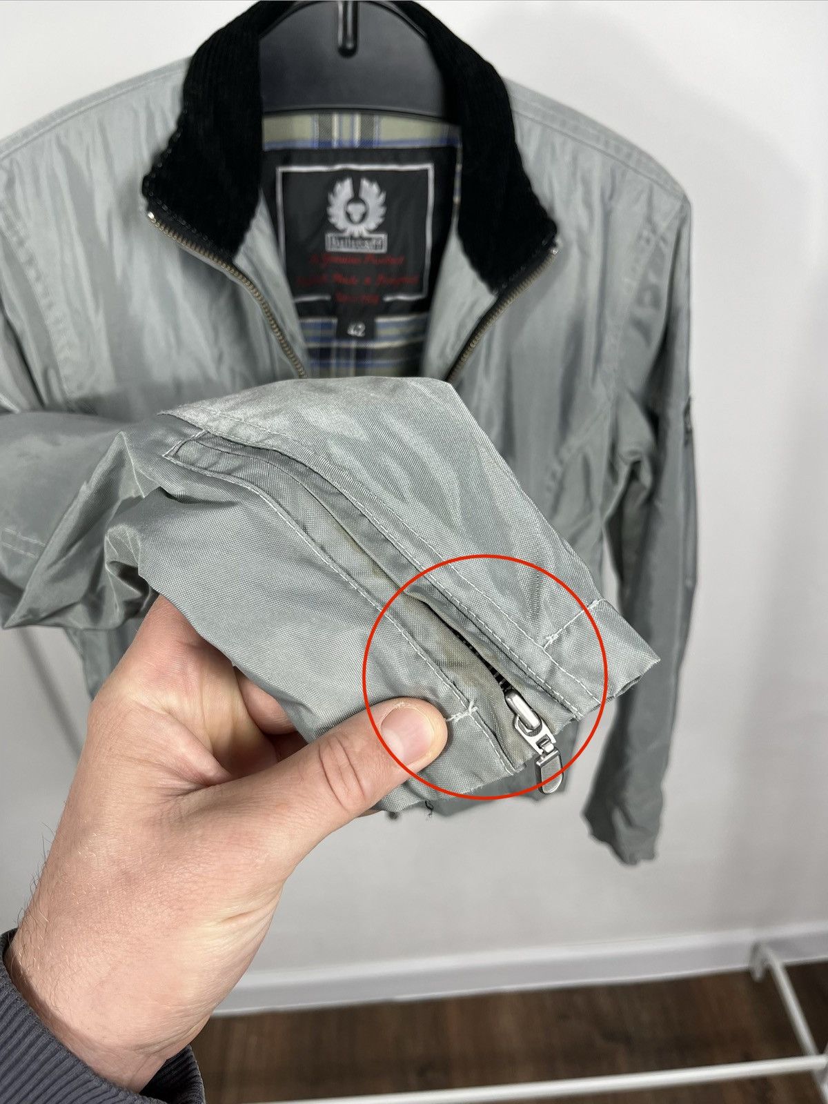 Belstaff Belstaff Nylon Jacket Grey Zip Up Plaid Lining Size 42 Women Size S / US 4 / IT 40 - 12 Thumbnail