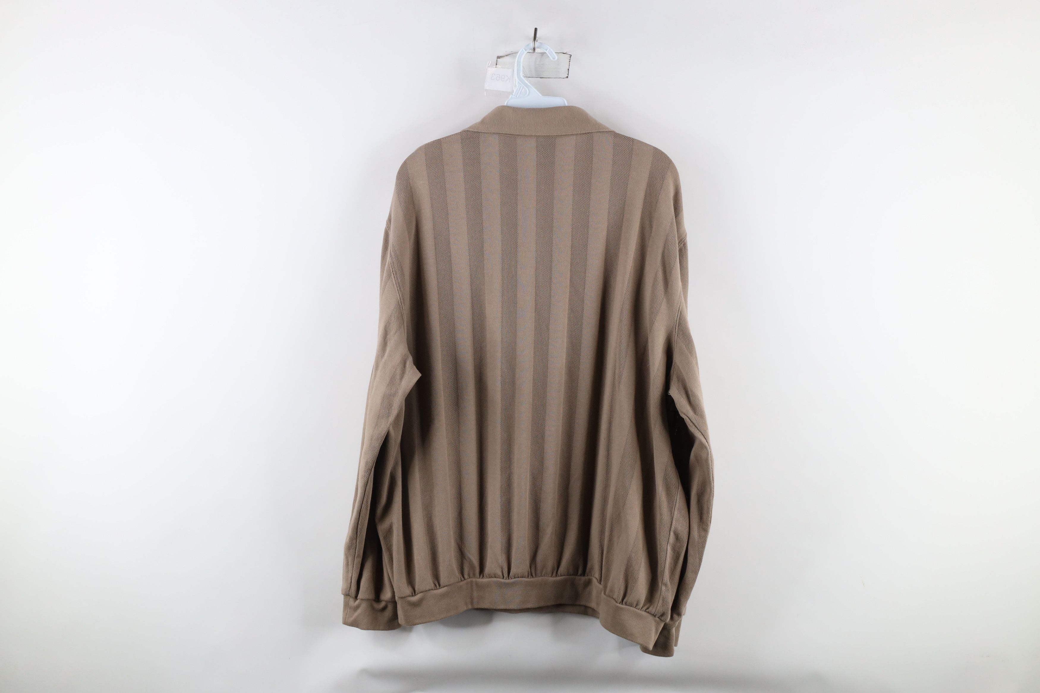 Vintage Vintage 90s Streetwear Striped Collared Pullover Polo Shirt Size US XL / EU 56 / 4 - 9 Thumbnail