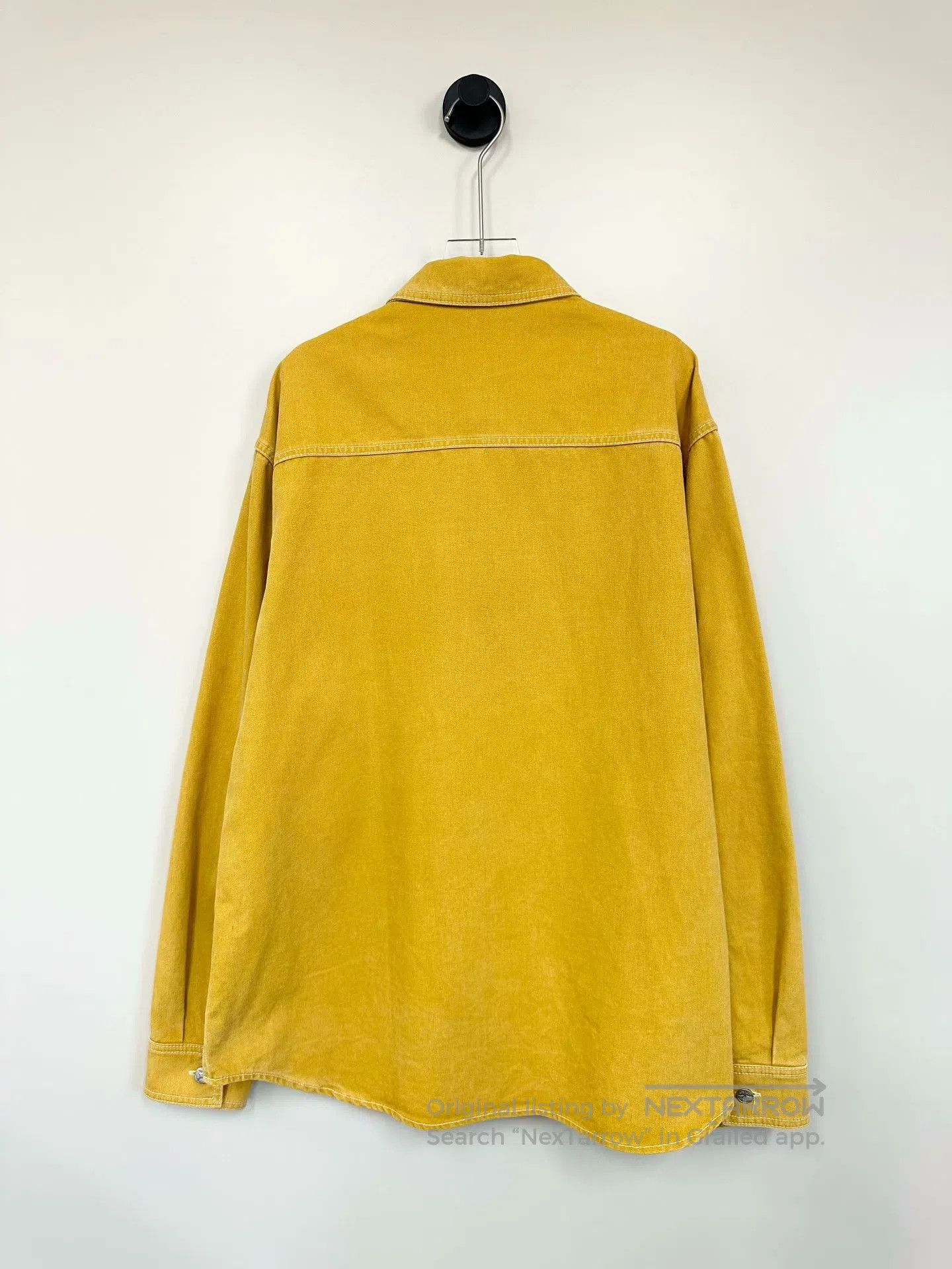 Dior Dior Yellow Embroidered Logo Denim Shirt| Size M / US 6-8 / IT 42-44 - 2 Thumbnail