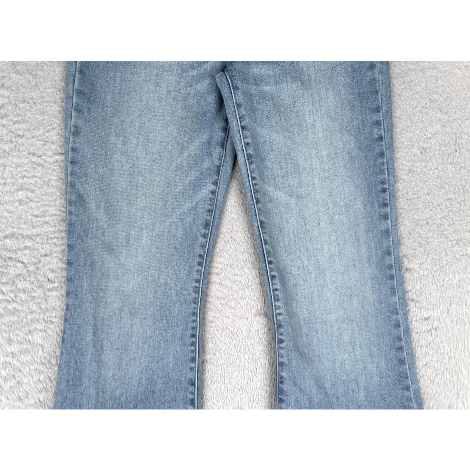 Vintage Hidden Jeans Womens 26 Blue Light Wash High Rise Flared 5-Pocket Distressed Stretch Denim 28in Inseam 90s Grunge City Vintage No Size 26" / US 2 / IT 38 - 3 Thumbnail